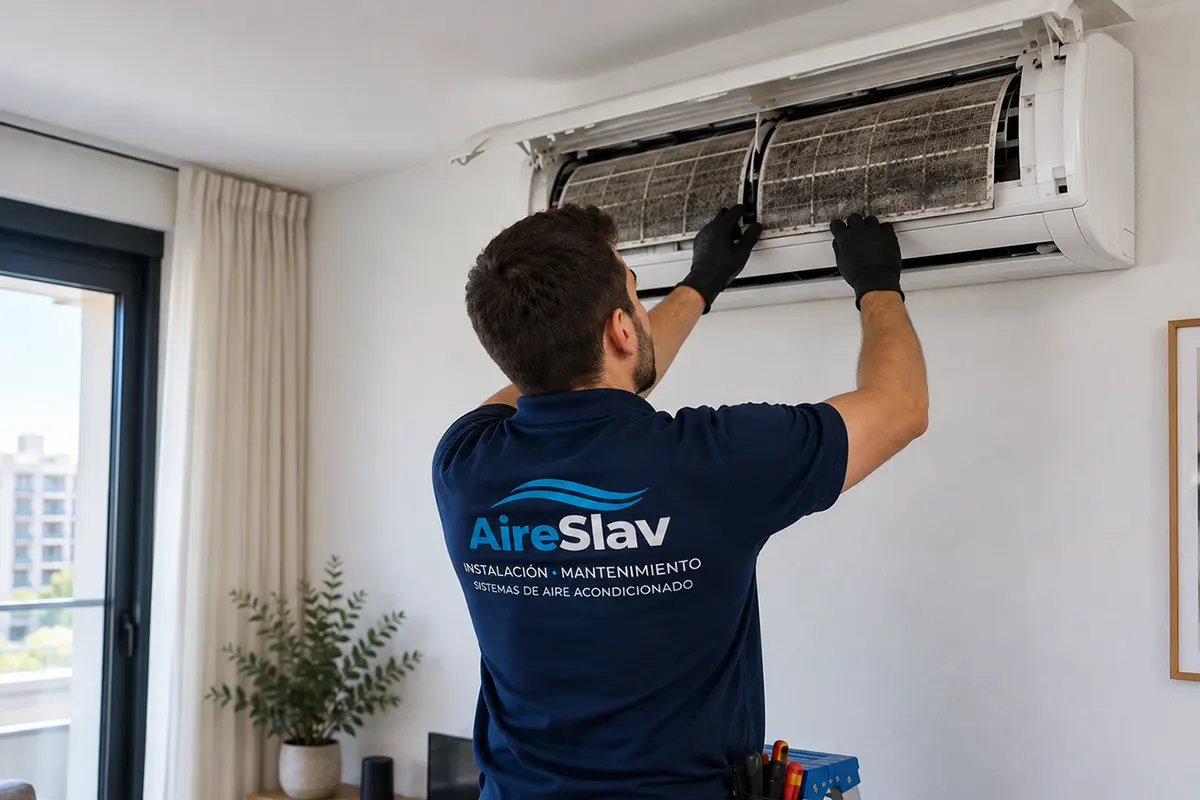 Mantenimiento de aire acondicionado en Valencia realizado por AIRESLAV